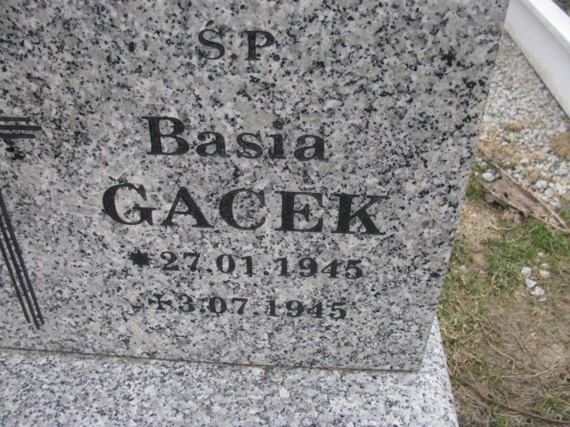 Basia Gacek 1945 Wilamowice - Grobonet - Wyszukiwarka osób pochowanych