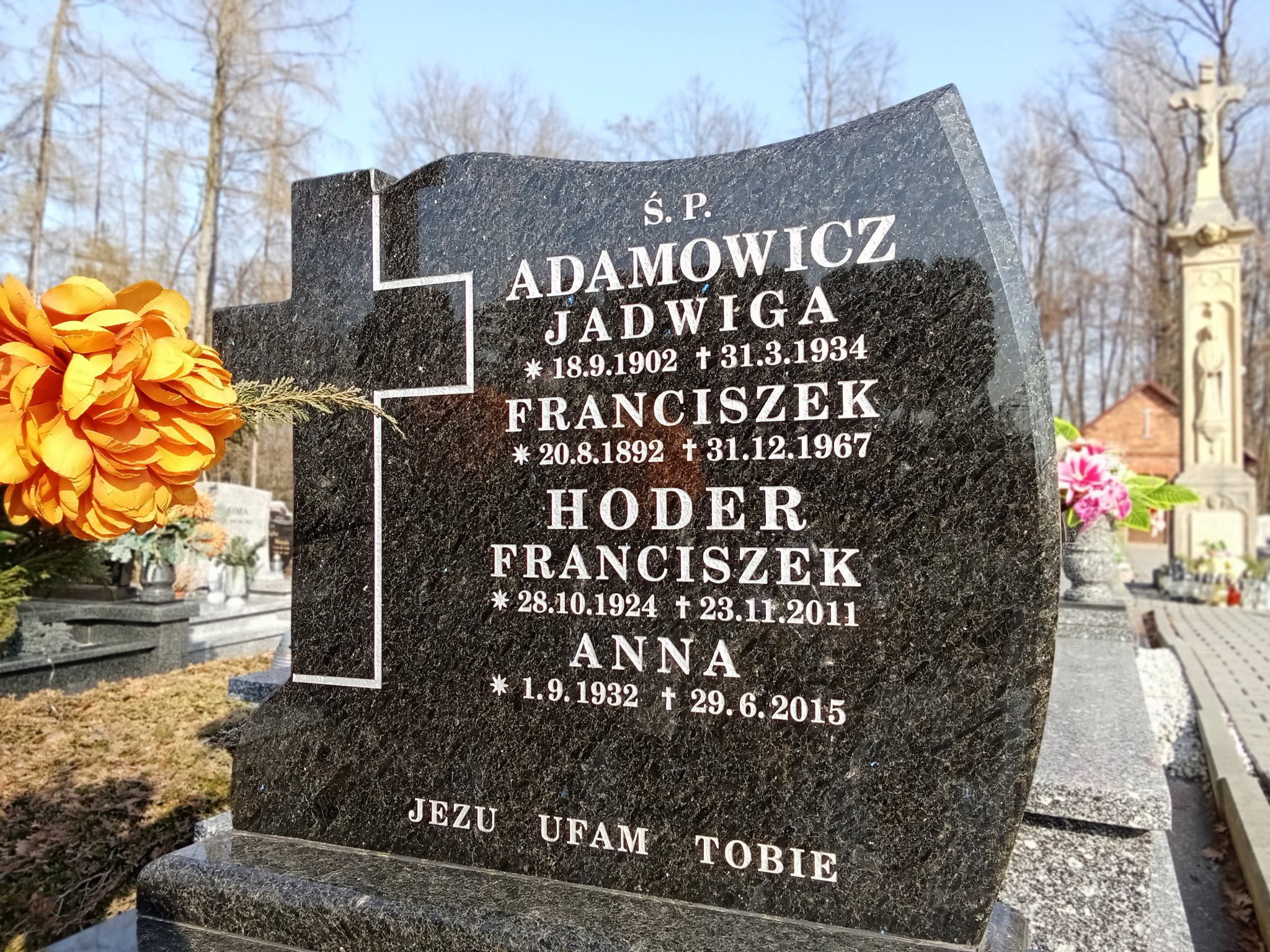 Jadwiga Adamowicz 1902 Wilamowice - Grobonet - Wyszukiwarka osób pochowanych